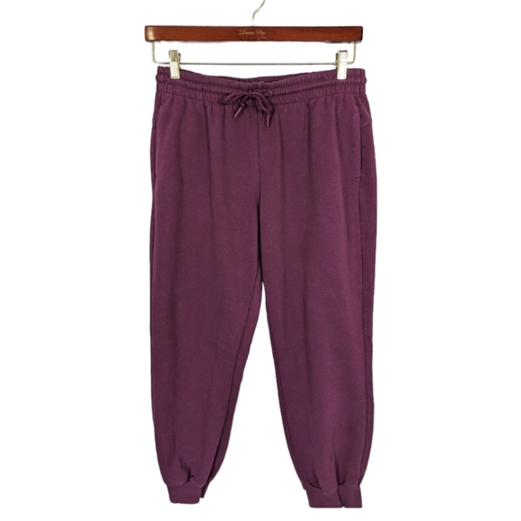 adidas Pants - Adidas Burgundy Cotton Athletic Drawstring Sweatpants